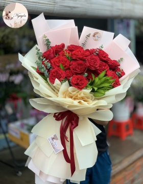 BÓ HOA HỒNG ĐỎ OHARA MÃI YÊU