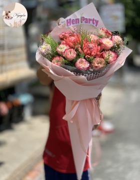 bó hoa hồng Docy mix sen đa lộc