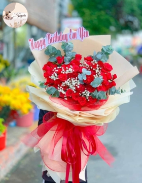 Hoa Bó Hồng Đỏ Siêu Sang
