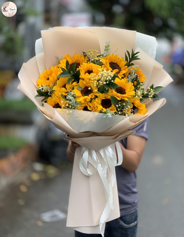 bó hoa hướng dương  CHÚC MỪNG