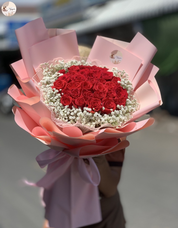 Hoa Bó Baby MIX HỐNG ĐỎ Siêu Dễ Thương