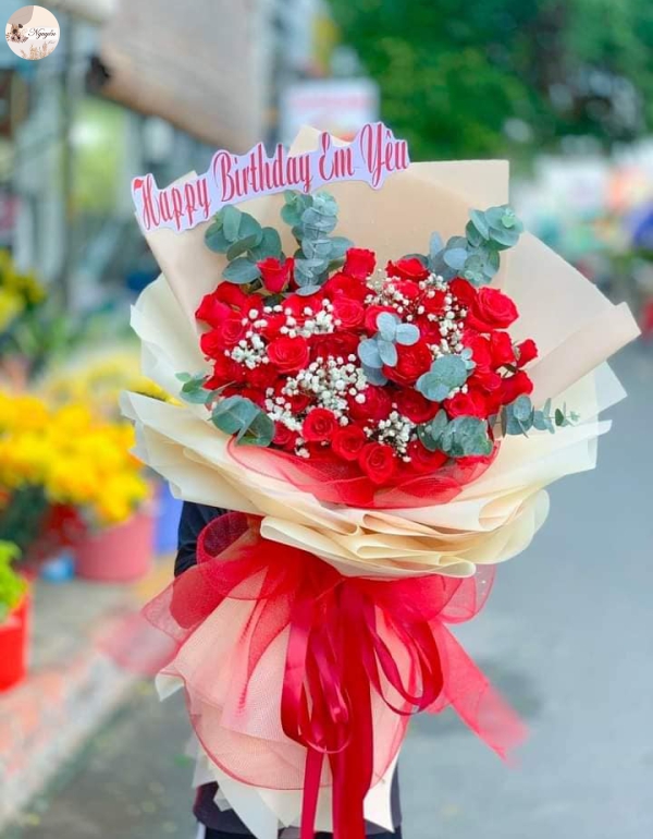 Hoa Bó Hồng Đỏ Siêu Sang